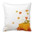 Funda de cojín decorativa de piel de melocotón con estampado de calabaza y arce - Estilo Acentos Hoja de Arce Calabaza Naranja (28) / 45x45cm