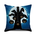 Funda de cojín de Halloween con linterna de calabaza y silueta de mano negra - 45x45 cm / Mano Gigante Linternas de Calabaza (19)