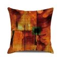 Abstract autumn forest tree leaf pattern sofa cushion cover in warm orange earth tones - Modern Abstract Texture (30)