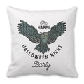 Halloween peach skin pillow cover with vintage owl illustration on a white background - Retro Owl Night (28)
