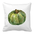 Funda de cojín de piel de melocotón con calabaza en acuarela para decoración de otoño - Estilo Calabaza Verde Oscuro Claro Acuarela (34) / 45x45cm