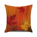 Autumn maple leaves cushion cover with orange stripes for Thanksgiving home decor - Striped Maple Leaf (34)