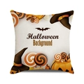 Λεπτομέρεια από κάλυμμα μαξιλαριού Halloween με σχέδια κολοκύθας και καπέλου μάγισσας - Στυλ Φόντο Κολοκύθας Halloween (1)