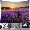 Wandteppich mit Lavendelfeld-Sonnenuntergang für moderne Wohnzimmerdekoration - Muster 23-100x70 (Pfirsichhaut)