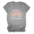 Detail of the rainbow graphic and see the able not the label text on grey t-shirt - S / Dark Grey (White Text)