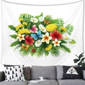Sunflower and butterfly wall tapestry for living room home decor with floral print - 100x70cm / Sunflower Hibiscus and Butterflies (Peach Skin) / 7