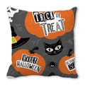 Federa per cuscino Halloween con zucca e gatto nero per decorazioni di casa - Hand-painted Pumpkin Cat Wizard Hat (38)