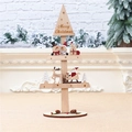 Décoration de Noël multicouche en bois avec Père Noël et renne pour décoration de table - Ornement de montage en bois 【Style renne】