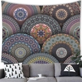 Bohemian mandala tapestry with colorful floral patterns for living room wall decor - Vintage Colorful Mandala(14) / 200x150(Peach Skin)