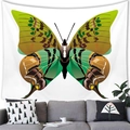 Künstlerischer Aquarell-Schmetterling Wandteppich über einem Sofa im modernen Haus - Symmetrisch Illustrierter Schmetterling (2) / Klein