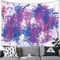 Tapisserie d'art abstrait géométrique suspendue au-dessus d'un canapé pour la décoration - Style 37 (Éclaboussure d'Art Bleu-Violet) / 100x70cm