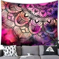 Starry sky mandala tapestry with purple galaxy geometric pattern hanging over a sofa - 20 / 100x70(Peach Skin)