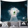 Detail of dream planet tapestry showing a starry sky portal over a modern sofa - Style 4 / 100cmx70cm