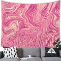 Abstrakter flüssiger Marmor-Wandteppich in Rosa und Beige für moderne Wohnzimmerwände - 150x100(Pfirsichhaut) / Design Nr. 6
