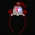 Luminous Santa Claus headband for Christmas party with glowing LED plush ornament - Luminous Raised Hand Santa Claus