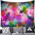 Bohemian mandala tapestry with colorful galaxy nebula and stars for wall decoration - 13 / 100x70(Peach Skin)