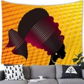 Detail of African woman silhouette tapestry hung above a sofa in a modern living room - 17 / 100x70(Peach Skin)
