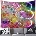 Mandala tapestry with colorful galaxy nebula background for bohemian wall decor - 14 / 100x70(Peach Skin)