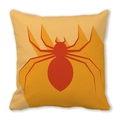 Detailed close-up of a square Halloween cushion cover featuring a red spider graphic - Red Spider (10)