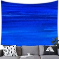 Tapisserie murale moderne abstraite avec textures peinture à l'huile bleu foncé - Style 13 (Coups d'Huile Bleu Profond) / 100x70cm