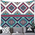 Wandtapijt met Azteekse geometrische patronen in bordeaux en marineblauw voor woonkamer - 100cmx70cm / Patroon 11