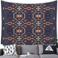 Wandtapijt met Azteekse geometrische patronen in paars en oranje voor decor - 100cmx70cm / Pattern 17