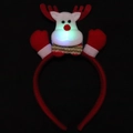 LED Christmas headband with reindeer antlers and red mittens for festive party dressing - Luminous Raised Hand Reindeer