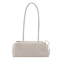 Winter fluffy white faux fur tote bag with long straps and stylish plush texture - Basic Style / White