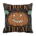 Close-up of Halloween trick or treat pillowcase with pumpkin and ghost motifs - Trick or Treat Ghost Style (10)
