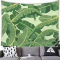 Tapisserie murale feuilles de bananier tropicales sur un canapé moderne de salon - 100X70 / Impression de Feuilles de Bananier Vertes (16)