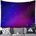 Detailed close-up of a galaxy wall tapestry hung above a sofa in a modern living room - 100x70(Peach Skin) / Psychedelic Galaxy Gradient Style (14)