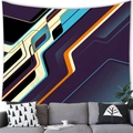 Dettaglio di un arazzo astratto con curve viola e arancioni sopra un divano moderno - 20 / 100x70(Pelle di Pesca)