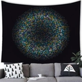 Arazzo da parete astratto cielo stellato con punti colorati sopra un divano moderno - 8 / 100x70(Pelle di Pesca)