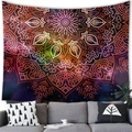Detailed texture of mandala tapestry with cosmic patterns in a modern living room setting - 14 / 100x70(Peach Skin)
