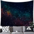 Detailed view of the deep blue mandala star tapestry on a living room wall - 9 / 100x70(Peach Skin)