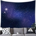 Arazzo da parete con galassia stellata blu intenso per arredamento casa moderno - 150x100(Pelle di Pesca) / Stile Nebulosa Blu Profondo (2)