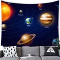 Solar system wall tapestry with Sun and planets design on navy blue starry background - 100X70 / Style 8 (8)