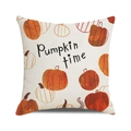 Halloween kussensloop met handgetekende pompoenmotieven en tekst Pumpkin Time erop - Pumpkin time Handgetekende Pompoenen
