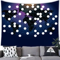 Arazzo astratto cielo stellato con design a mappa del mondo in un soggiorno - 13 / 100x70(Pelle di Pesca)