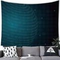 Arazzo con sfera di codice binario appeso sopra un divano grigio in un interno - 14 / 100x70(Pelle di Pesca)