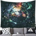 Cosmic mandala wall tapestry with nebula galaxy patterns behind a grey modern sofa - 18 / 100x70(Peach Skin)