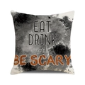 Halloween-Kissenbezug mit schwarzem Tintenspritzer und Eat Drink and Be Scary Text - Tuschespritzer Eat Drink Be Scary (38)