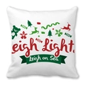 Détail d'une taie d'oreiller de Noël avec renne, sapin et imprimé Leigh Light - 45x45 cm / Motif Noël Leigh Light (33)