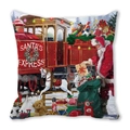 Christmas Peach Skin Pillow Case featuring Santa's Express train and festive toys design - Santa's Express Train Style(10)