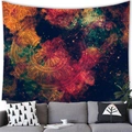 Mandala galaxy tapestry with nebula patterns hanging above a modern living room sofa - 150x100(Peach Skin) / Pattern 6