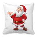 Christmas Santa Claus print white peach skin decorative square cushion cover for sofa - 18x18 Inch / Classic Painted Santa (8)