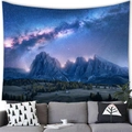 Starry forest night landscape tapestry for living room wall decoration - Galaxy Forest Meadow (7)