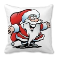 Square peach skin pillowcase featuring a festive colorful cartoon Santa Claus print - 18x18 Inch / Festive Painted Santa (10)