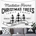 Mistletoe Farms Christmas tree tapestry wall hanging for festive living room decor - American Retro Christmas Farm (3)