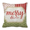 Fodera per cuscino natalizio Merry & Bright con pois rossi e motivo a spina di pesce - Patchwork Rosso e Verde Merry & Bright (6) / 45*45cm